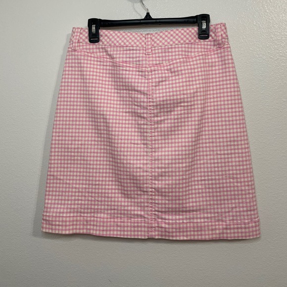 TALBOTS Pink and White Gingham Skirt Size 6 - Picture 6 of 10